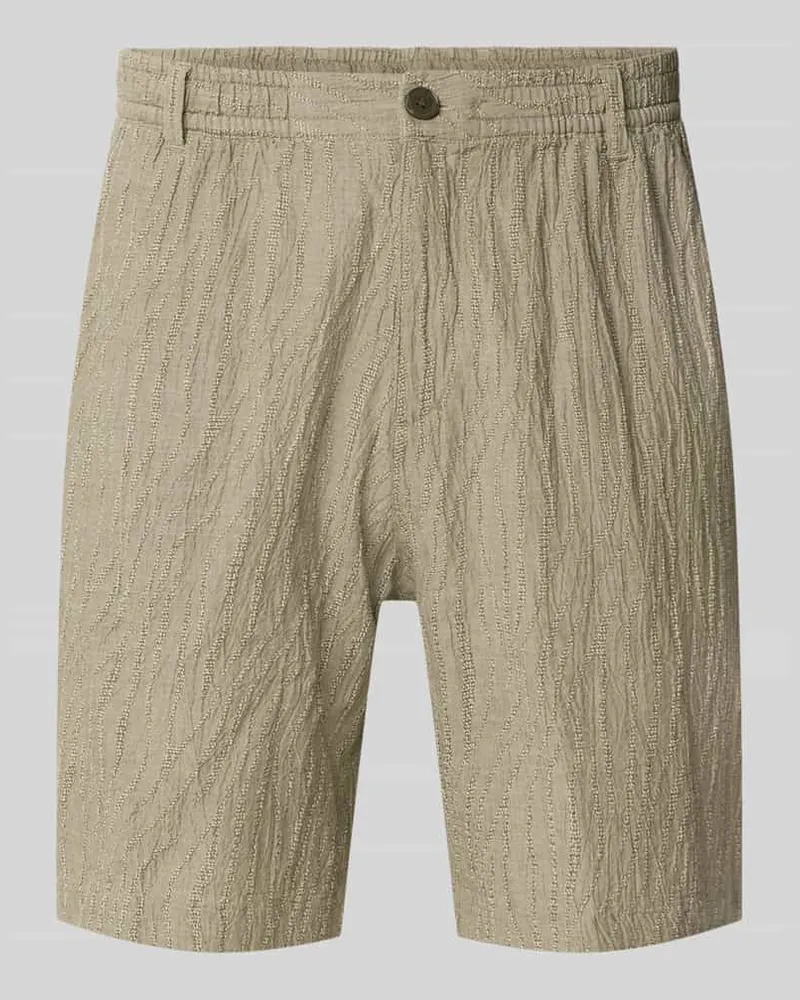 Jack & Jones Shorts mit Strukturmuster Modell 'BILL Oliv