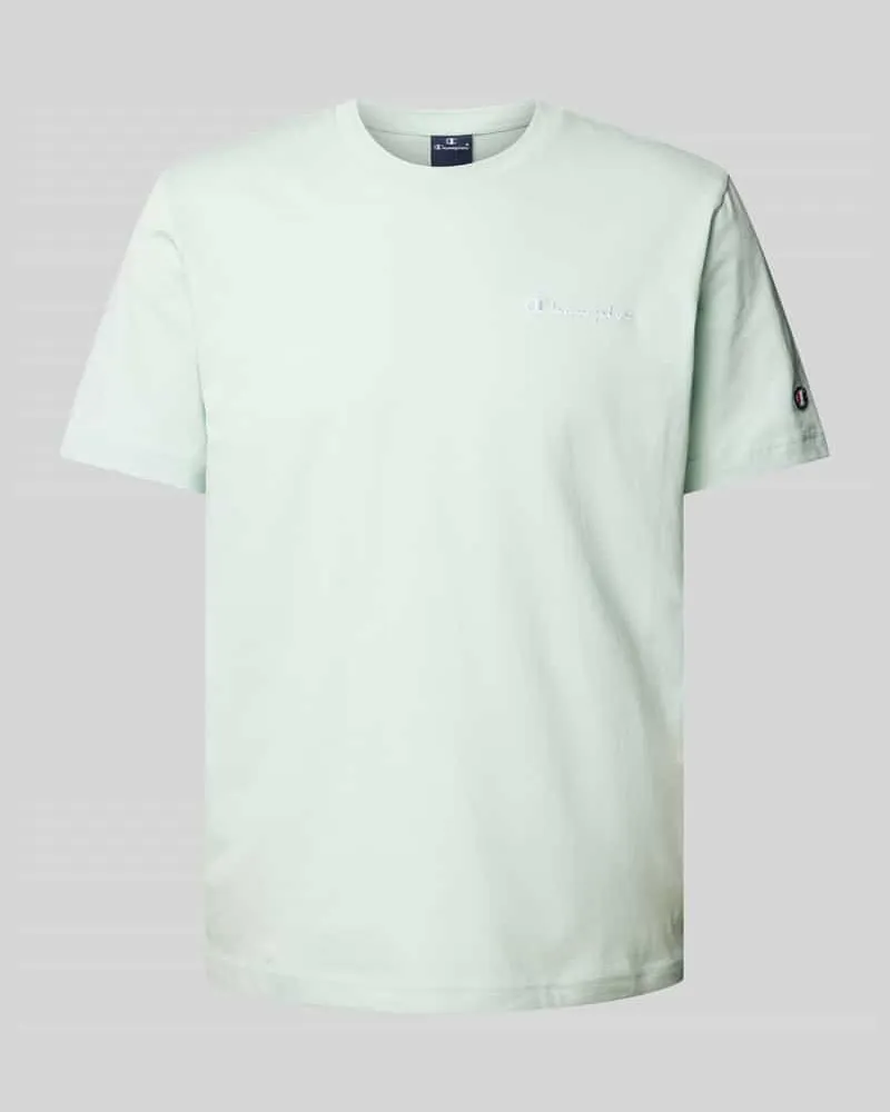 Champion T-Shirt mit Logo-Stitching Hellgruen