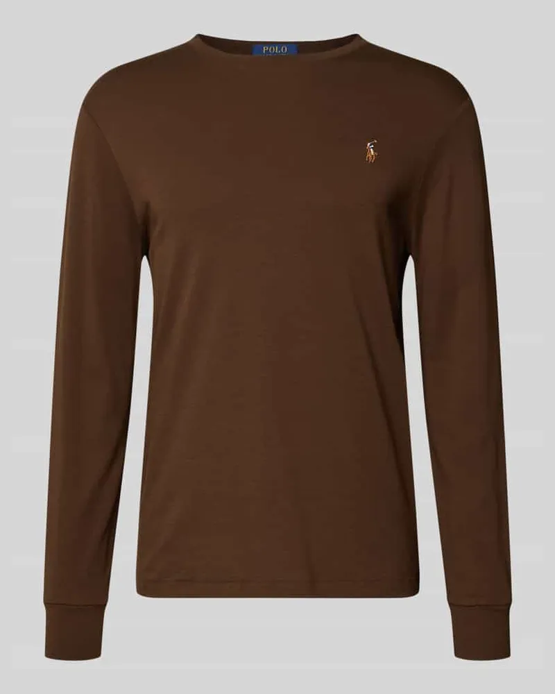Ralph Lauren Longsleeve mit gerippten Abschlüssen Mittelbraun