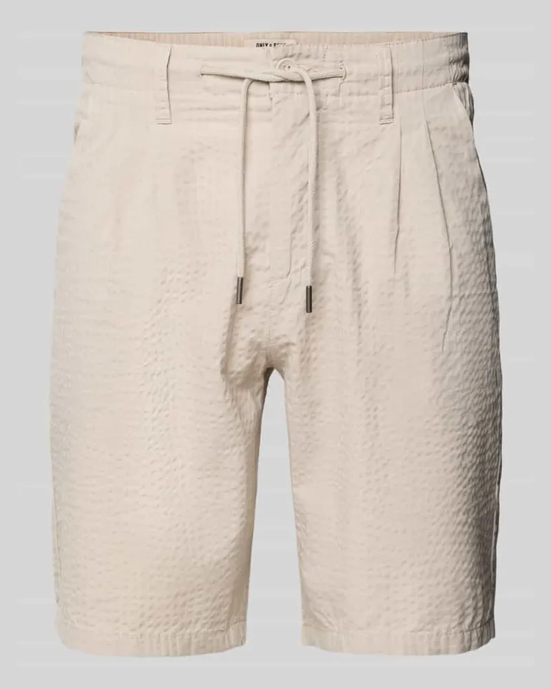 Only & Sons Regular Fit Shorts mit Strukturmuster Modell 'LEO LIFE 