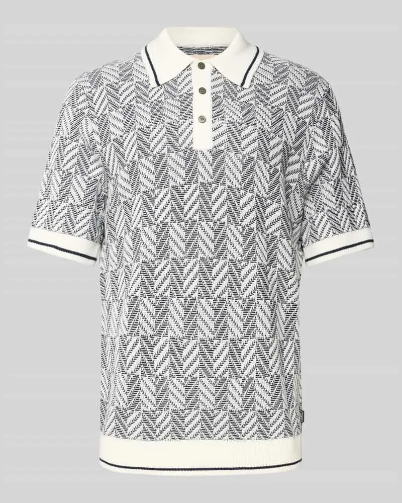 Jack & Jones Regular Fit Poloshirt mit Label-Detail Modell 'CODY Weiss