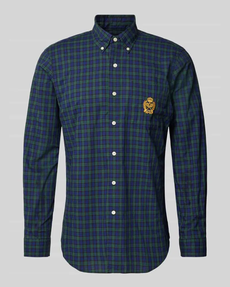Ralph Lauren Classic Fit Freizeithemd mit Label-Stitching Marine