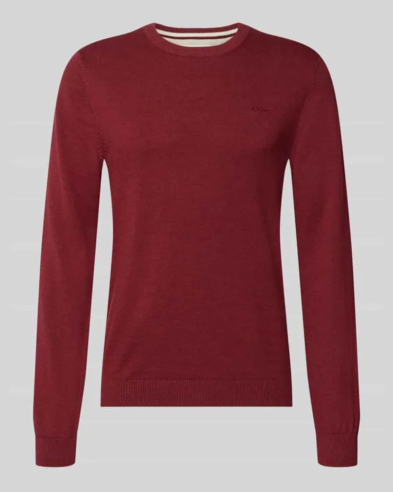 S.Oliver Regular Fit Pillover aus reiner Baumwolle Bordeaux