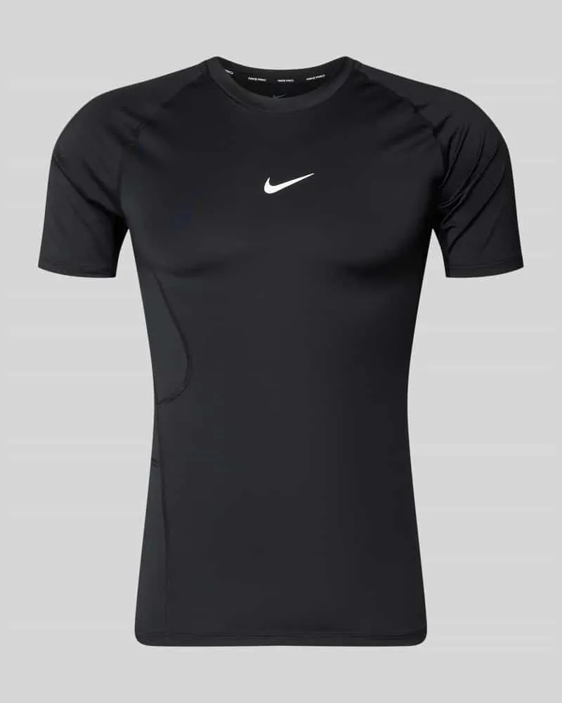 Nike T-Shirt mit Logo-Print und Rundhalsausschnitt Black