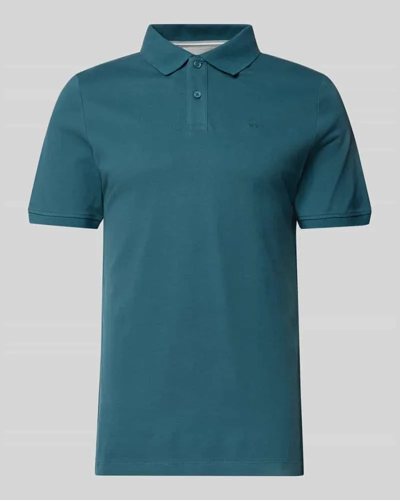 S.Oliver Regular Fit Poloshirt aus reiner Baumwolle Bleu