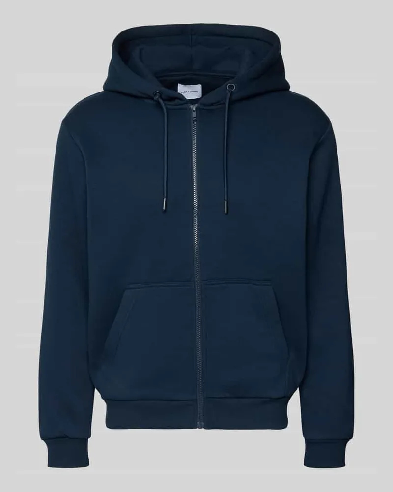 Jack & Jones Sweatjacke mit Kapuze Modell 'BRADLEY Dunkelblau