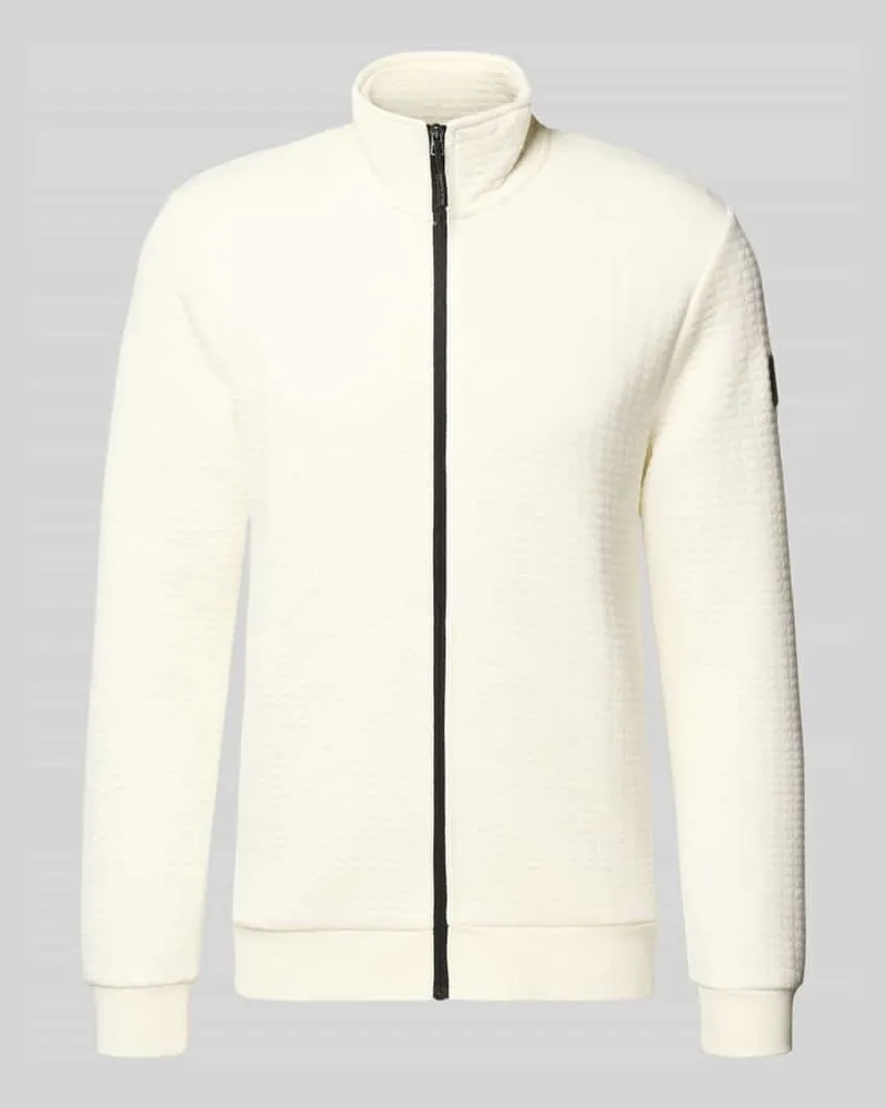 Tom Tailor Loose Fit Sweatjacke aus Baumwoll-Mix Offwhite