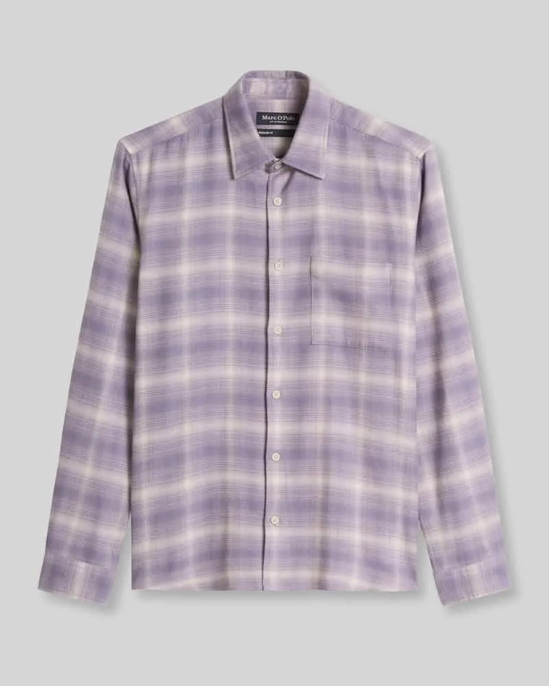 Marc O'Polo Regular Fit Freizeithemd mit Brusttasche Purple