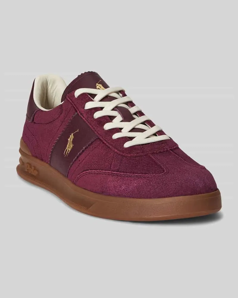 Ralph Lauren Sneaker aus echtem Veloursleder Rostrot