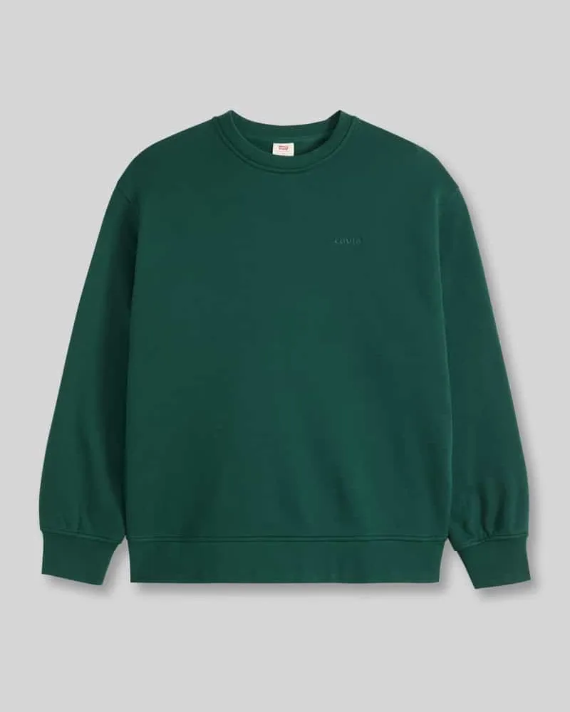 Levi's Relaxed Fit Sweatshirt aus Baumwoll-Mix Modell 'SWEATS CREW Dunkelgruen