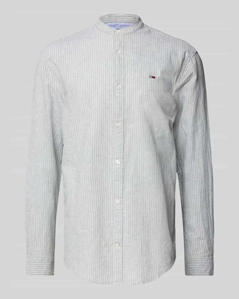 Tommy Hilfiger Regular Fit Freizeithemd aus Baumwoll-Leinen-Mix 