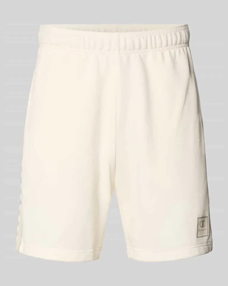 Champion Shorts mit Logo und elastischem Bund Offwhite