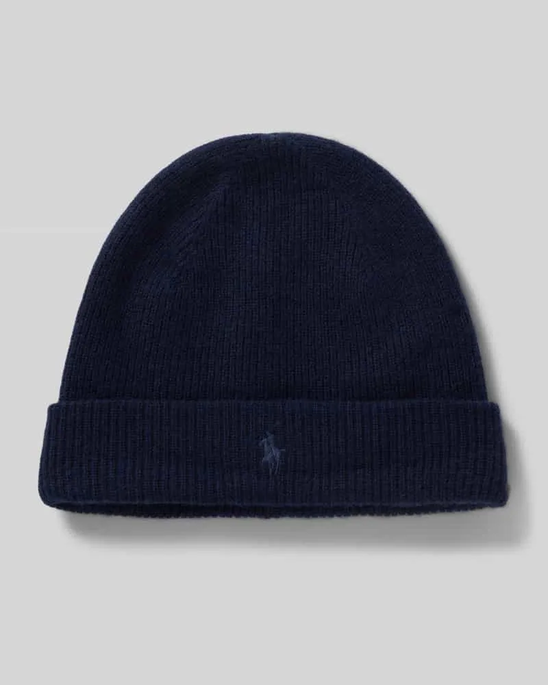 Ralph Lauren Beanie mit Label-Stitching Marine