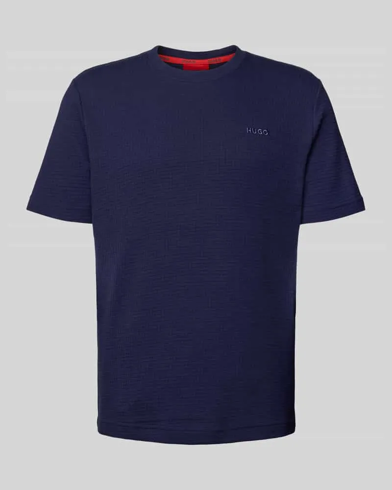 HUGO BOSS Regular Fit T-Shirt aus Baumwoll-Mix Modell 'AUSTIN Marine