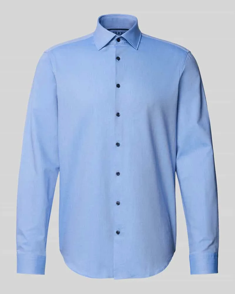 JAKE*S Regular Fit Business-Hemd mit Kentkragen Royal