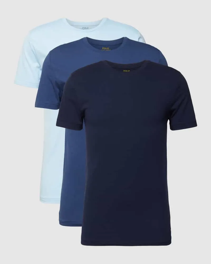 Ralph Lauren Slim Fit T-Shirt aus reiner Baumwolle im 3er-Pack Dunkelblau