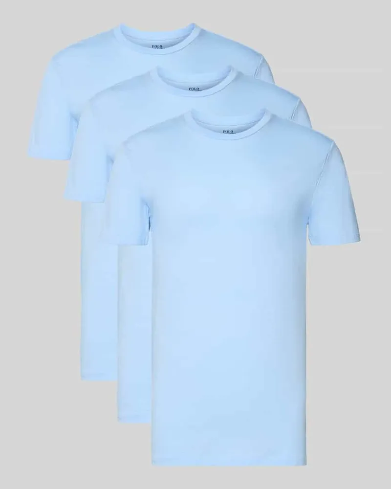 Ralph Lauren Slim Fit T-Shirt aus reiner Baumwolle im 3er-Pack Dunkelblau