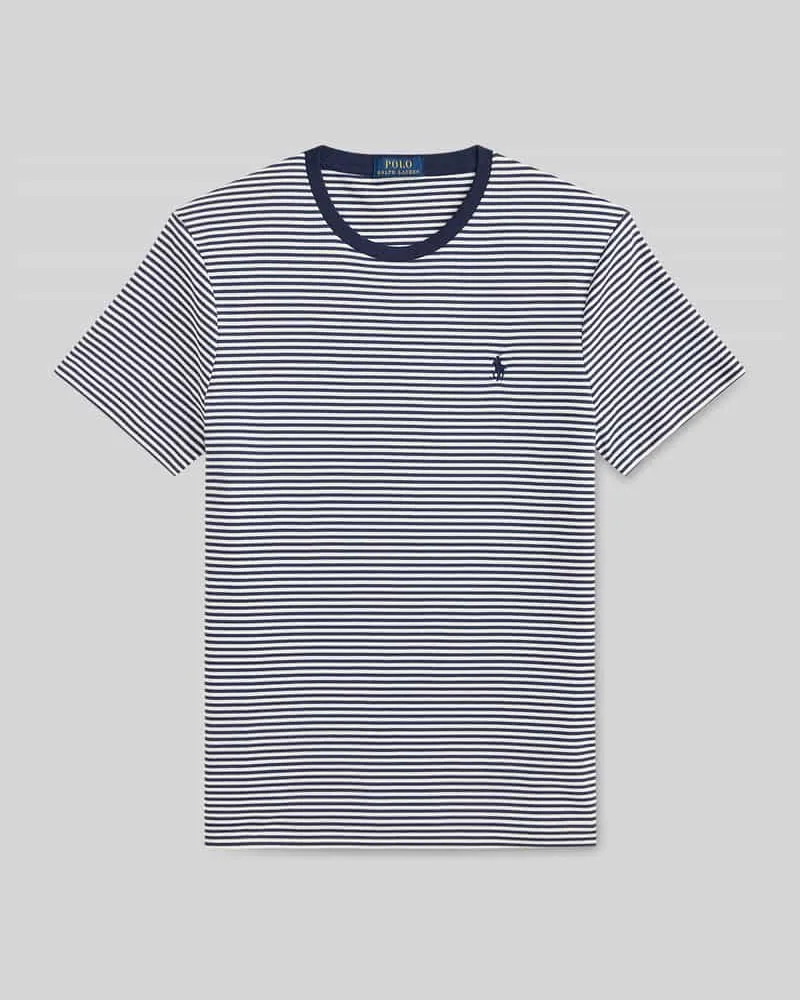 Ralph Lauren Regular Fit T-Shirt aus reiner Baumwolle Marine