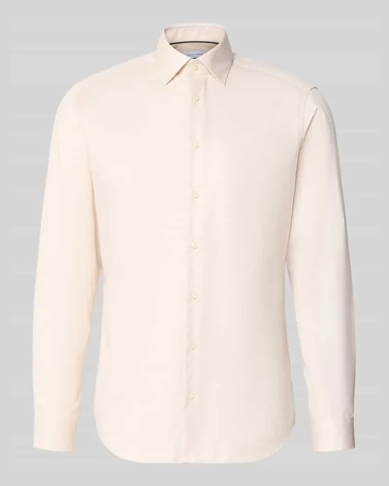 Christian Berg Regular Fit Business-Hemd mit Kentkragen Sand