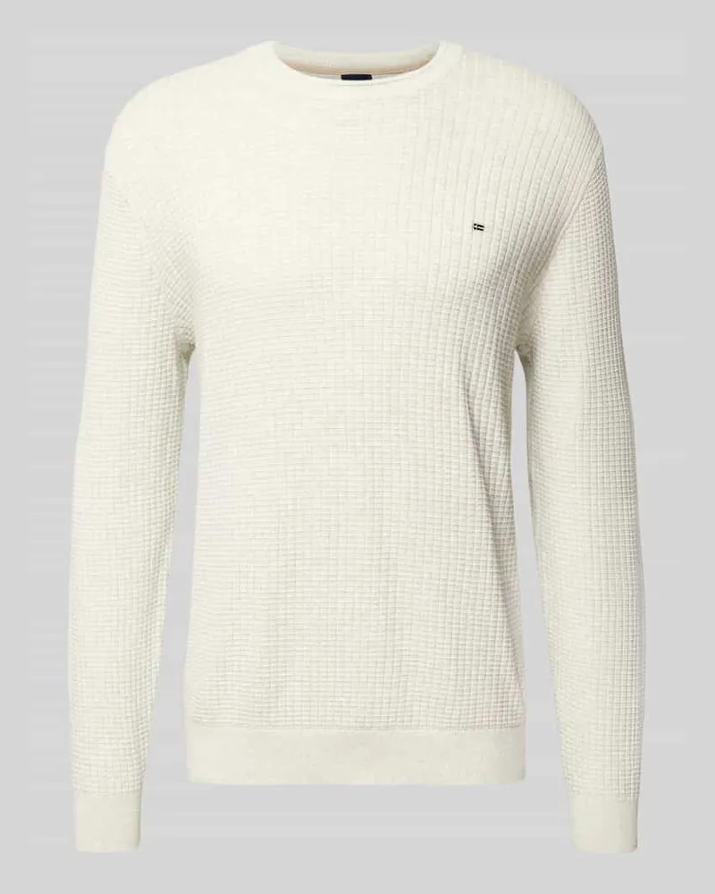Christian Berg Strickpullover mit Label-Detail Offwhite