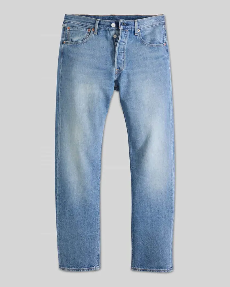 Levi's Straight Fit Jeans aus reiner Baumwolle im 5-Pocket-Design Jeansblau