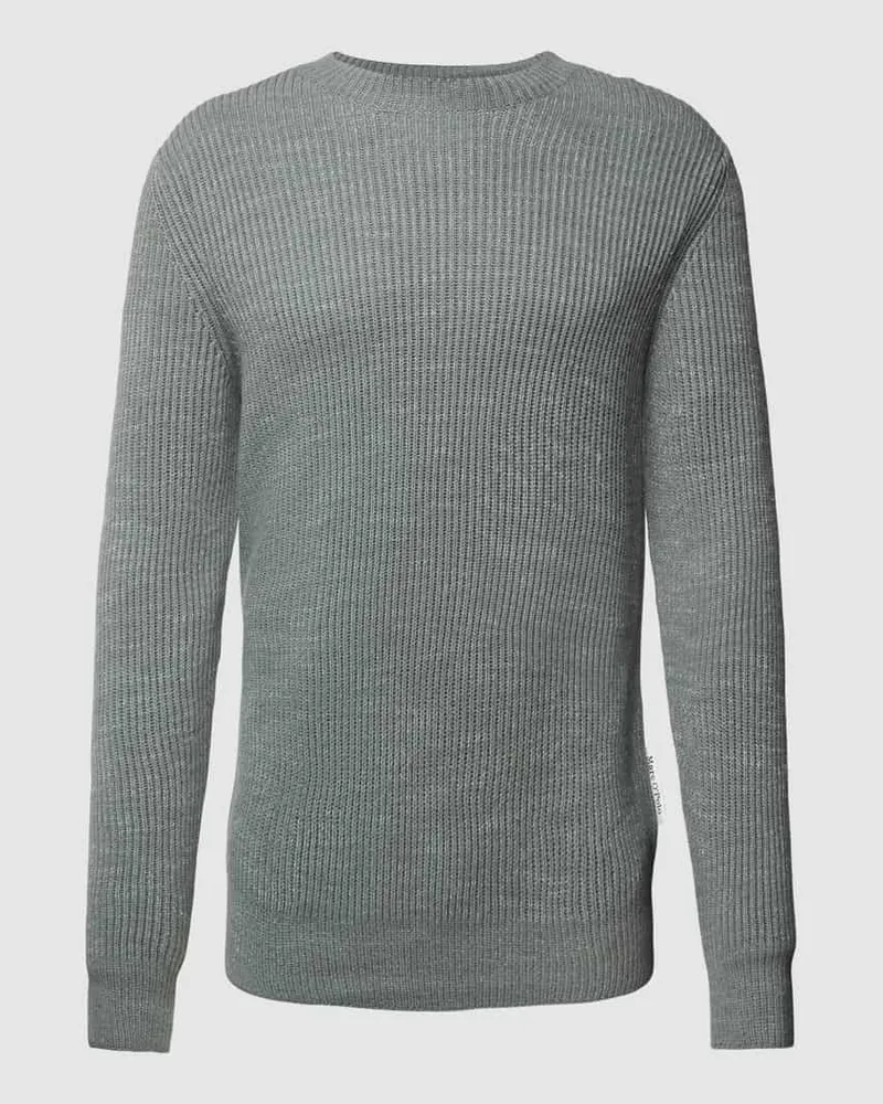 Marc O'Polo Strickpullover mit Rundhalsausschnitt Anthrazit