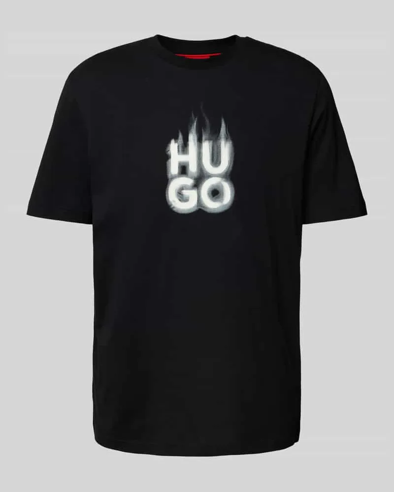 HUGO BOSS T-Shirt mit Label-Print Modell 'Dalayer 
