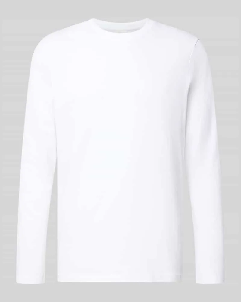 S.Oliver Langarmshirt mit Rundhalsausschnitt Weiss