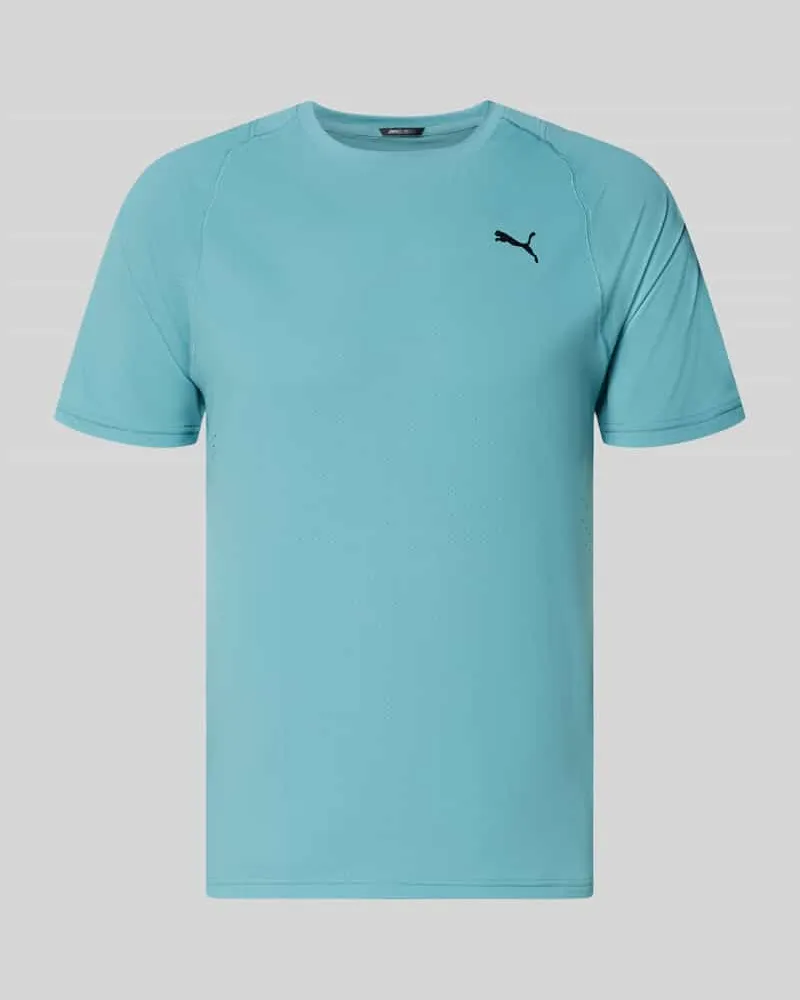 Puma T-Shirt mit Label-Print Aqua