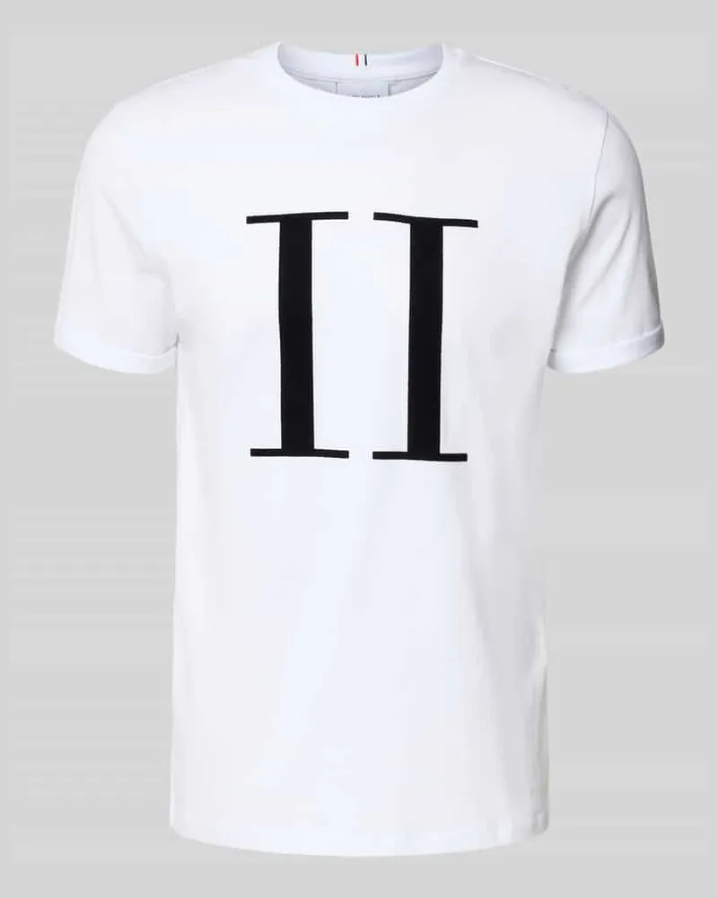 LES DEUX T-Shirt mit Label-Print Modell 'Encore Weiss