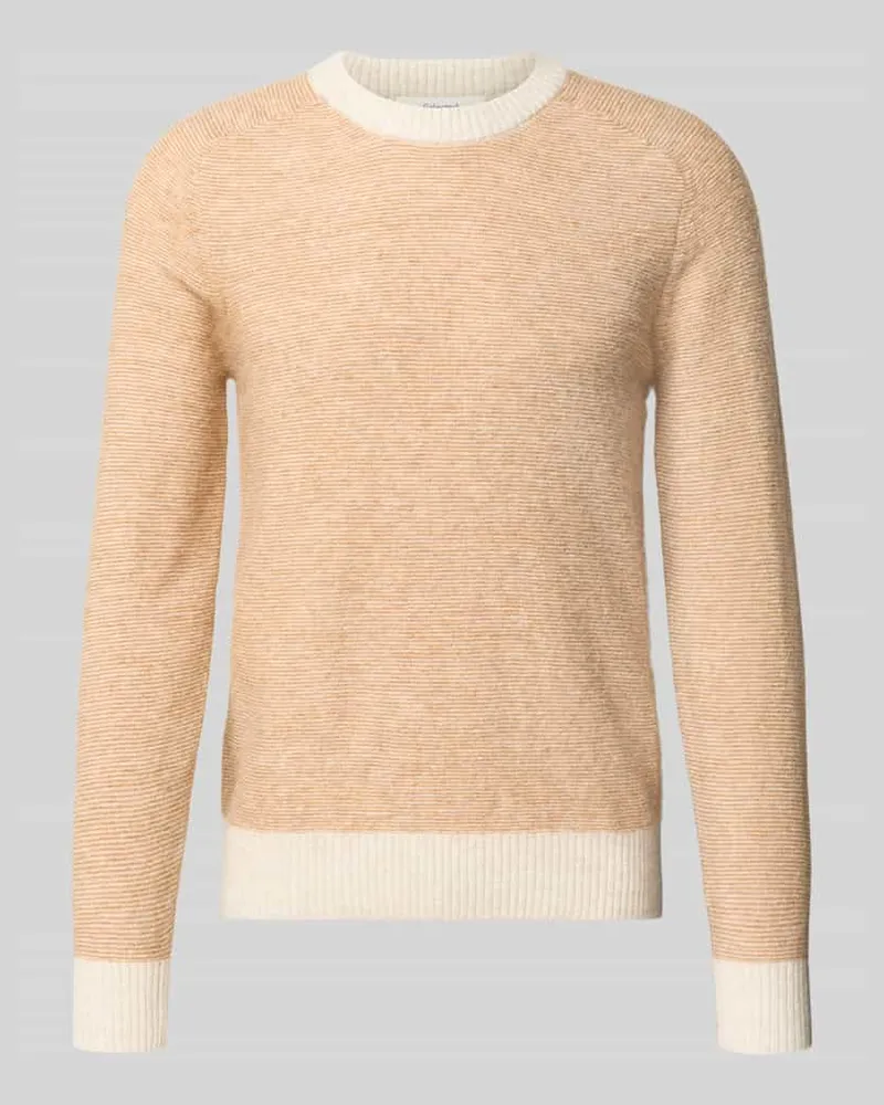 Selected Homme Regular Fit Strickpullover mit Alpaka-Woll-Mix Modell 'RAI Mittelbraun