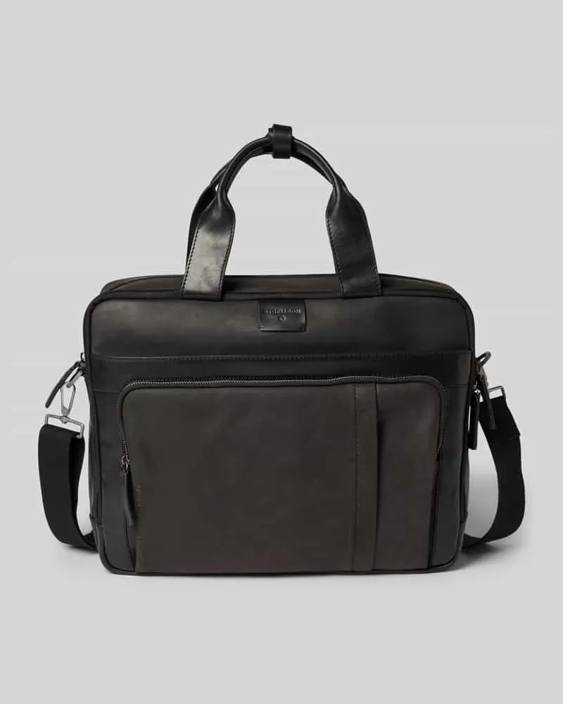 Strellson Laptoptasche aus echtem Leder Black