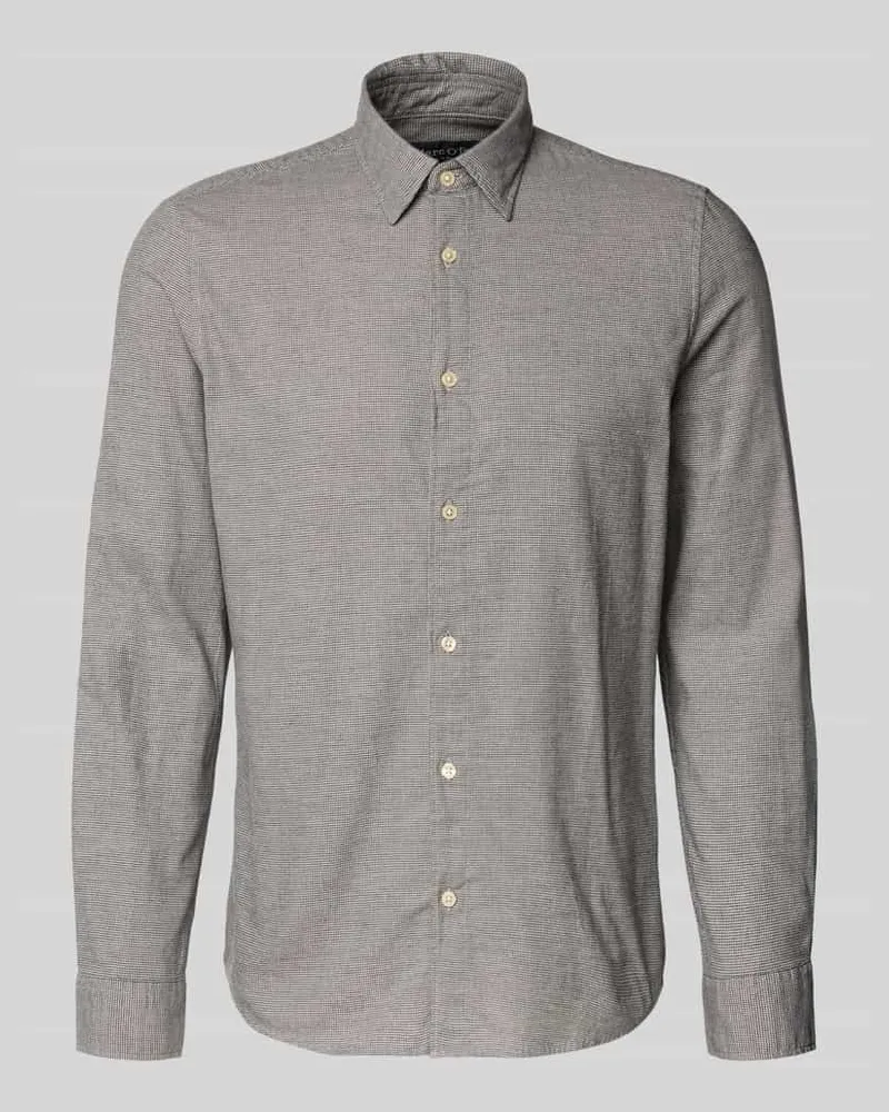 Marc O'Polo Shaped Fit Freizeithemd aus reiner Baumwolle Hellgrau