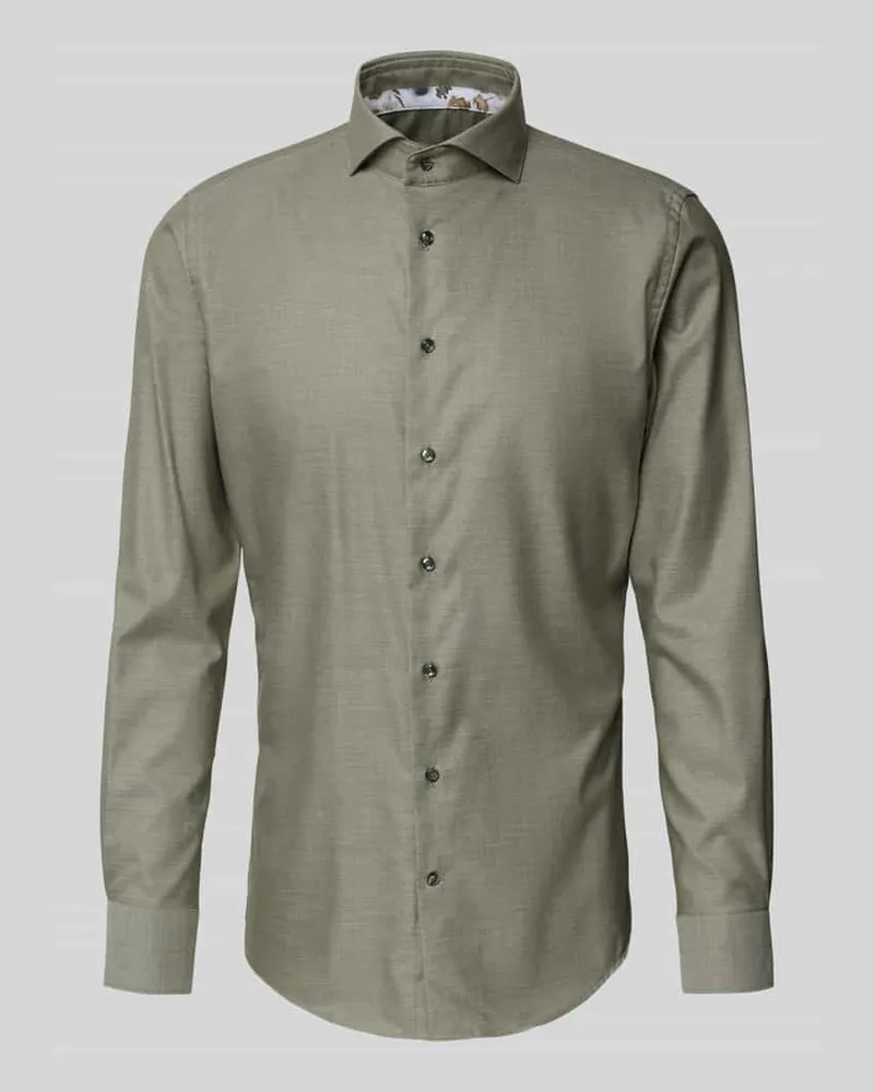 Profuomo Slim Fit Businesshemd mit Haifischkragen 