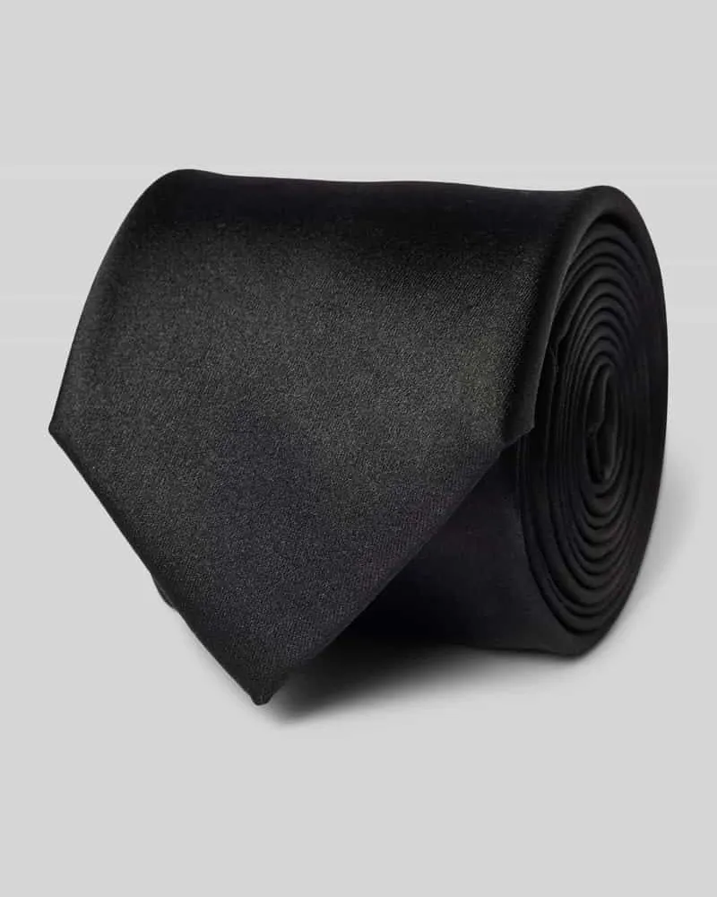 Blick Seidenkrawatte in klassischer Form Black