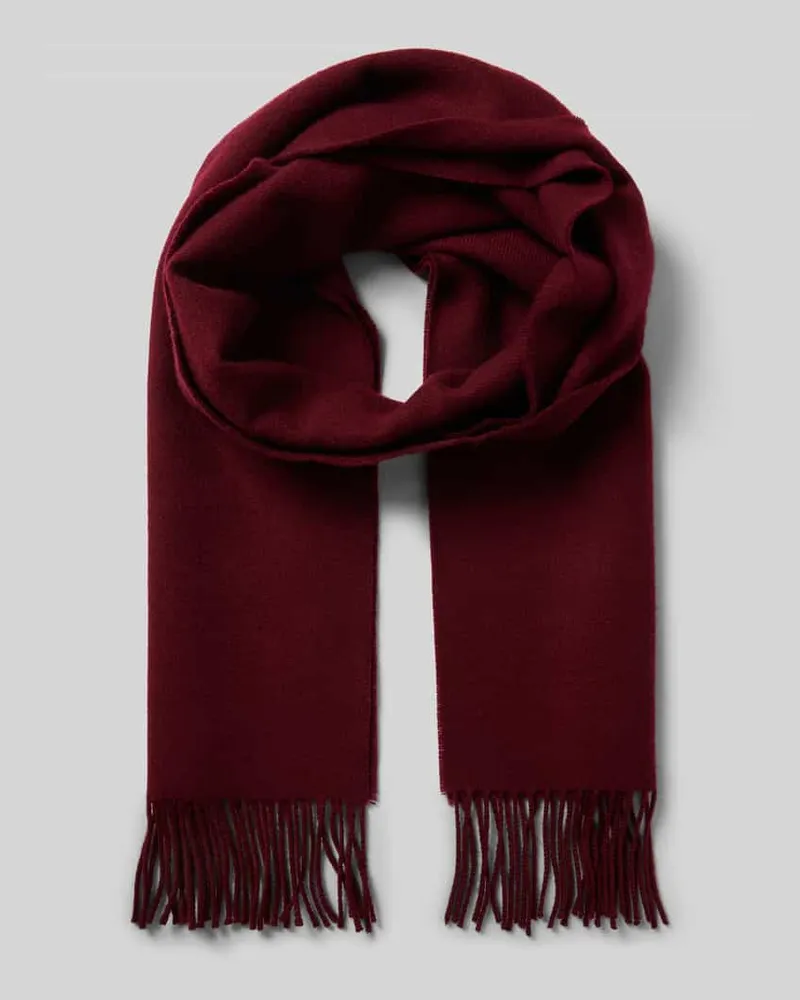 Fraas Schal mit Fransen Bordeaux