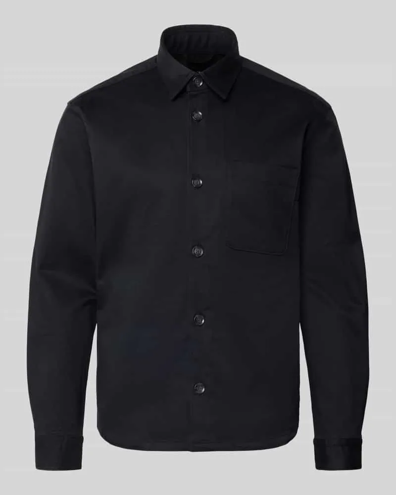 JOOP! Regular Fit Hemdjacke aus reiner Baumwolle Modell '274Kinan Marine