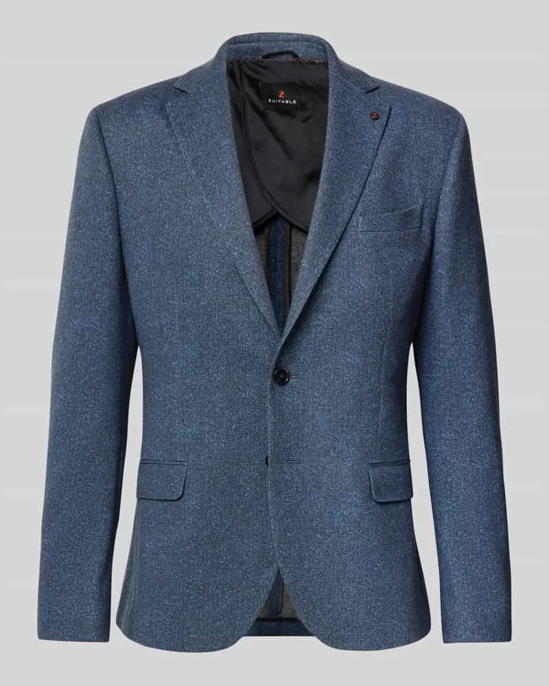 Zuitable Slim Fit Sakko mit Baumwoll-Anteil Modell 'Nick Blau