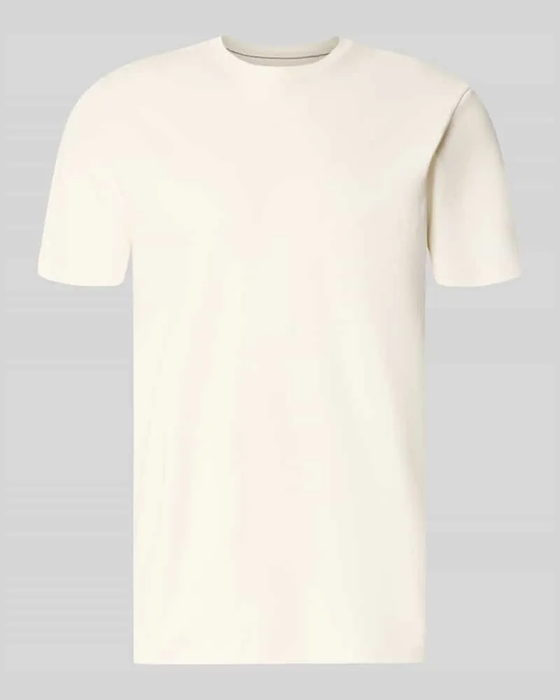 Christian Berg T-Shirt aus Baumwolle mit Rundhalsausschnitt Offwhite