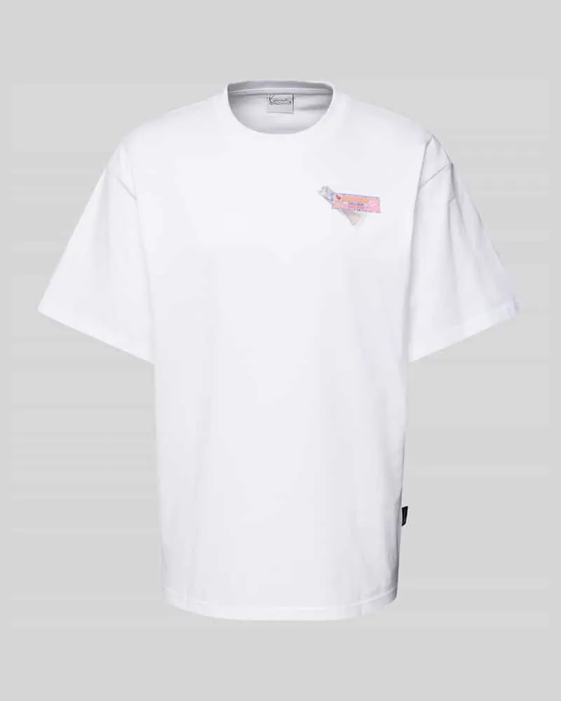 Karl Kani T-Shirt mit Label-Print Weiss