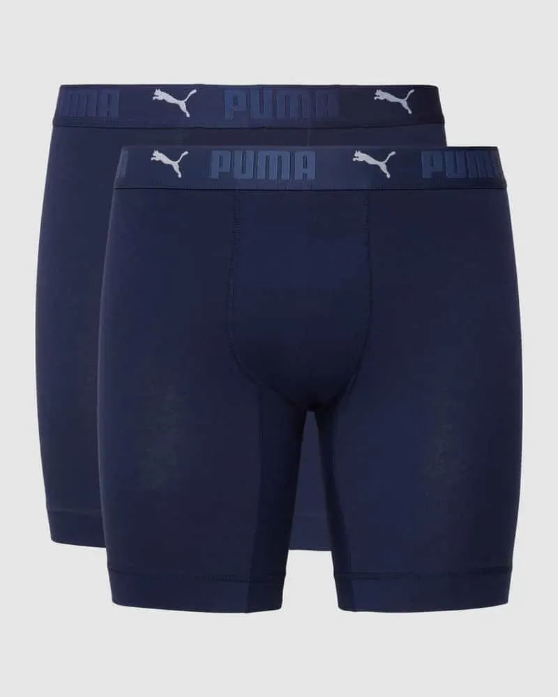 Puma Trunks mit Label-Details im 2er-Pack Blau