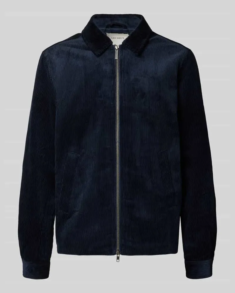 LES DEUX Regular Fit Hemdjacke aus Cord mit Zweiwege-Reißverschluss 