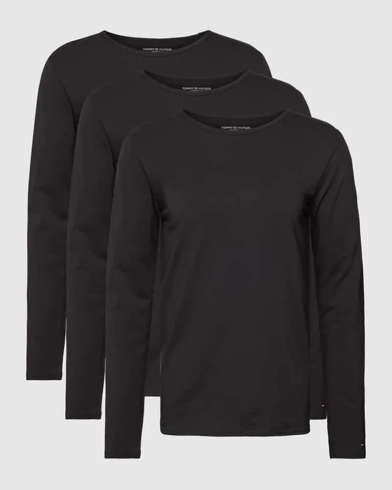 Tommy Hilfiger Longsleeve mit Label-Stitching im 3er-Pack 