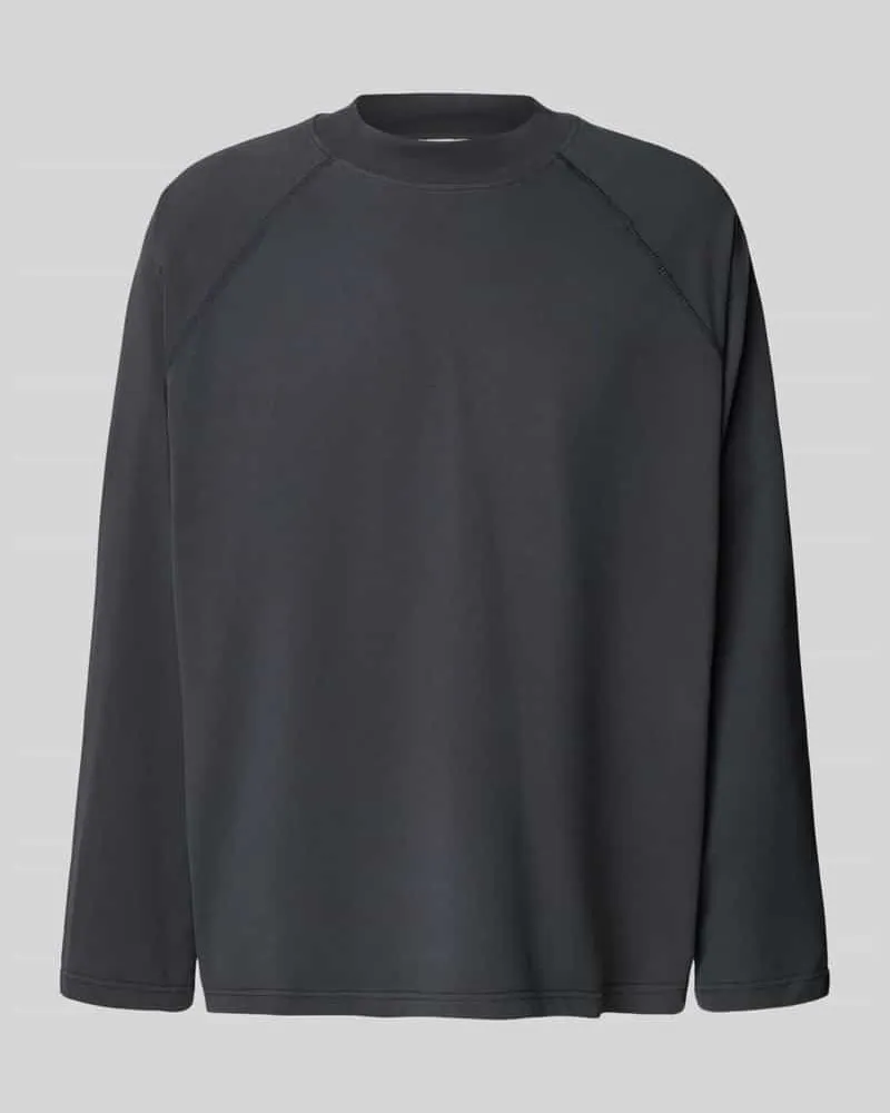 American Vintage Langarmshirt mit Rundhalsausschnitt Modell 'FAZY Anthrazit