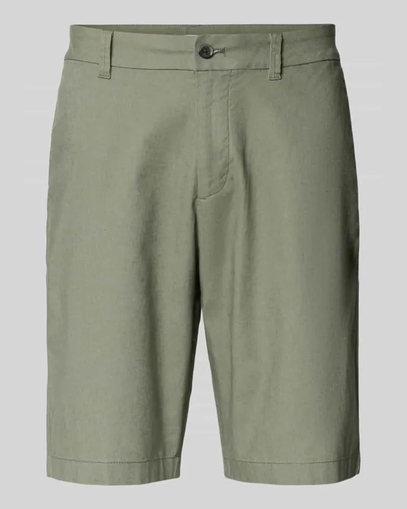 Tom Tailor Regular Fit Bermuda aus Leinen-Baumwolle-Mix Mint