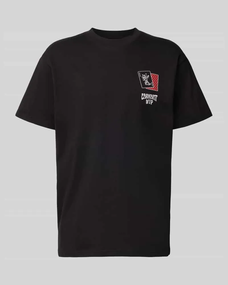 Carhartt WIP Regular Fit T-Shirt aus reiner Baumwolle Modell 'Playing Cards Black