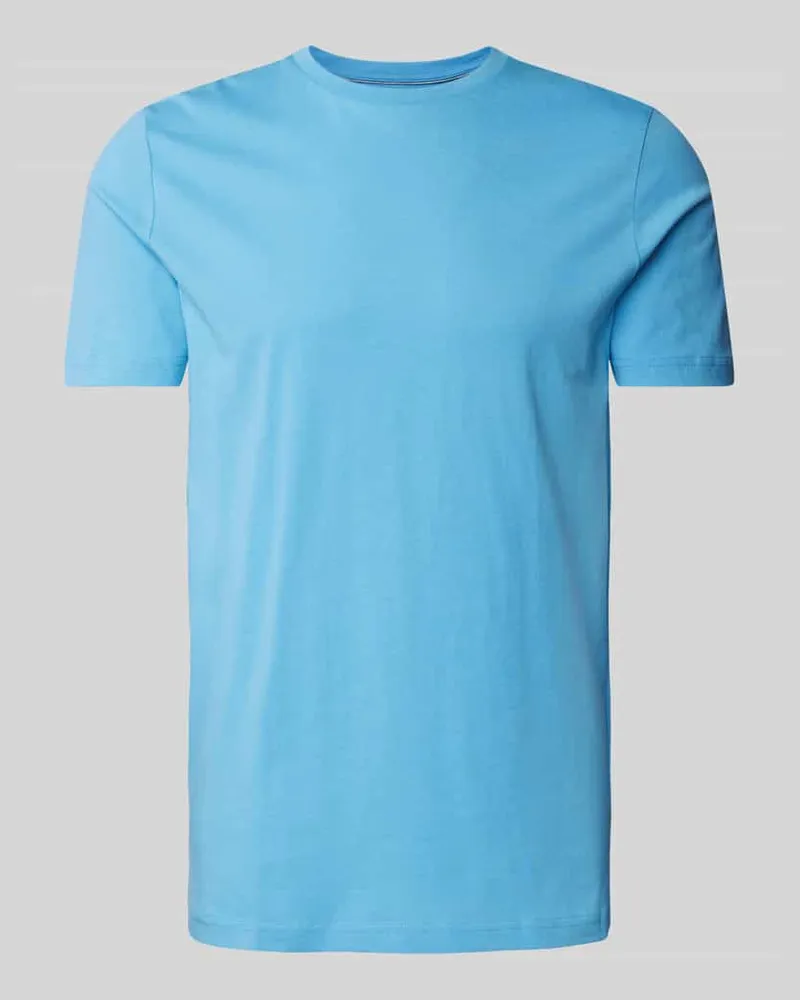 Christian Berg T-Shirt mit geripptem Rundhalsausschnitt 