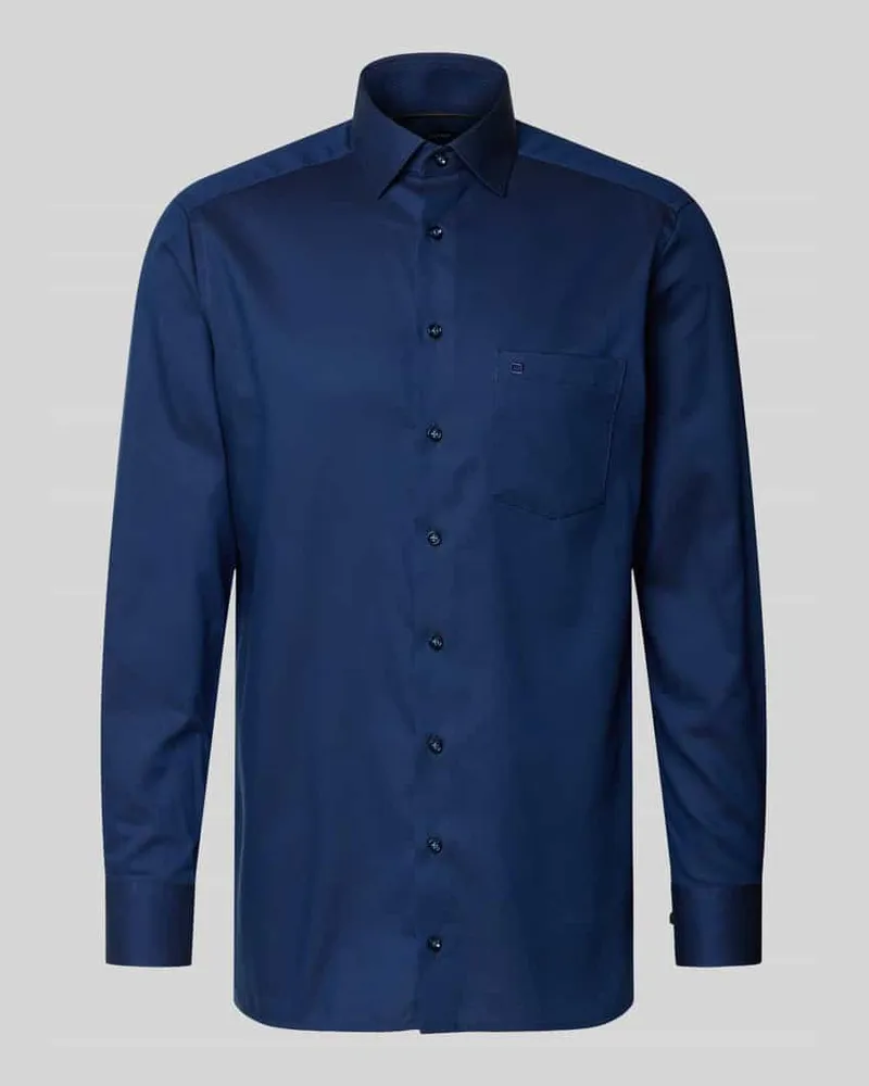 Olymp Modern Fit Business-Hemd mit Kentkragen Modell 'NEW KENT Marine