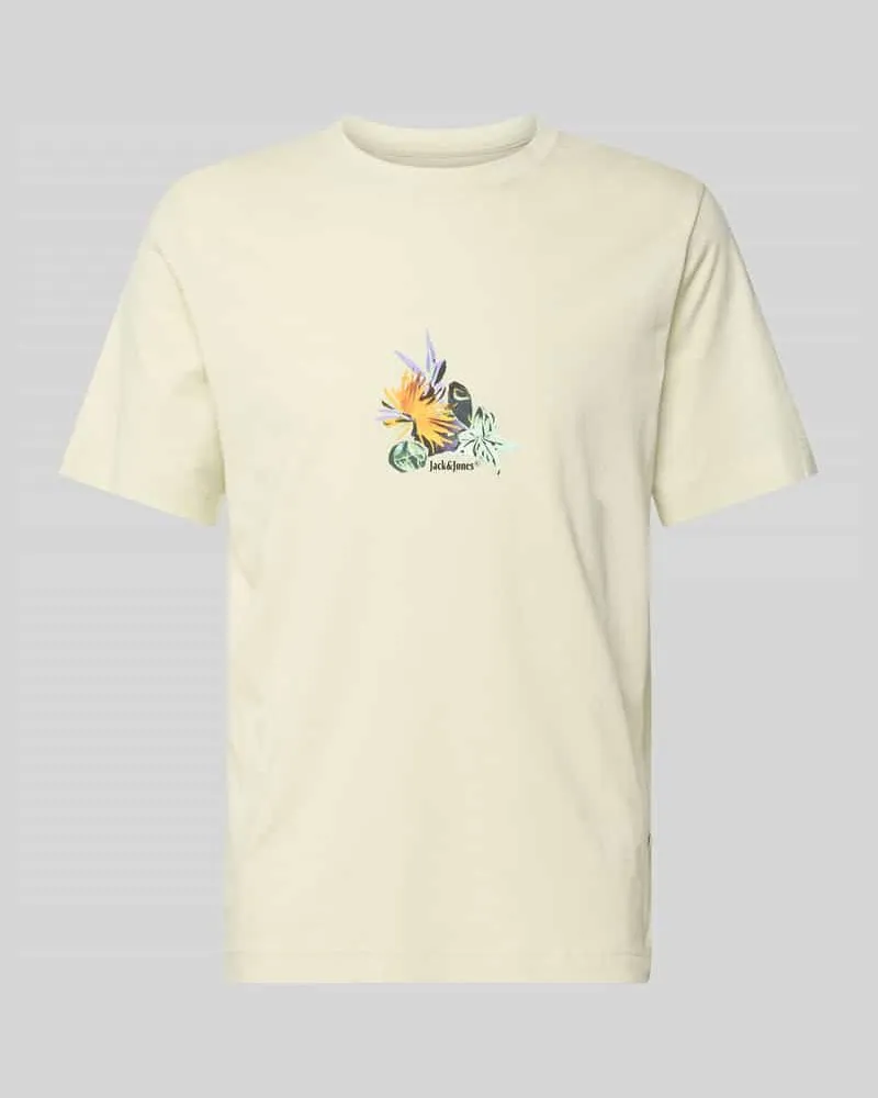Jack & Jones T-Shirt mit geripptem Rundhalsausschnitt Modell 'VARENNA 