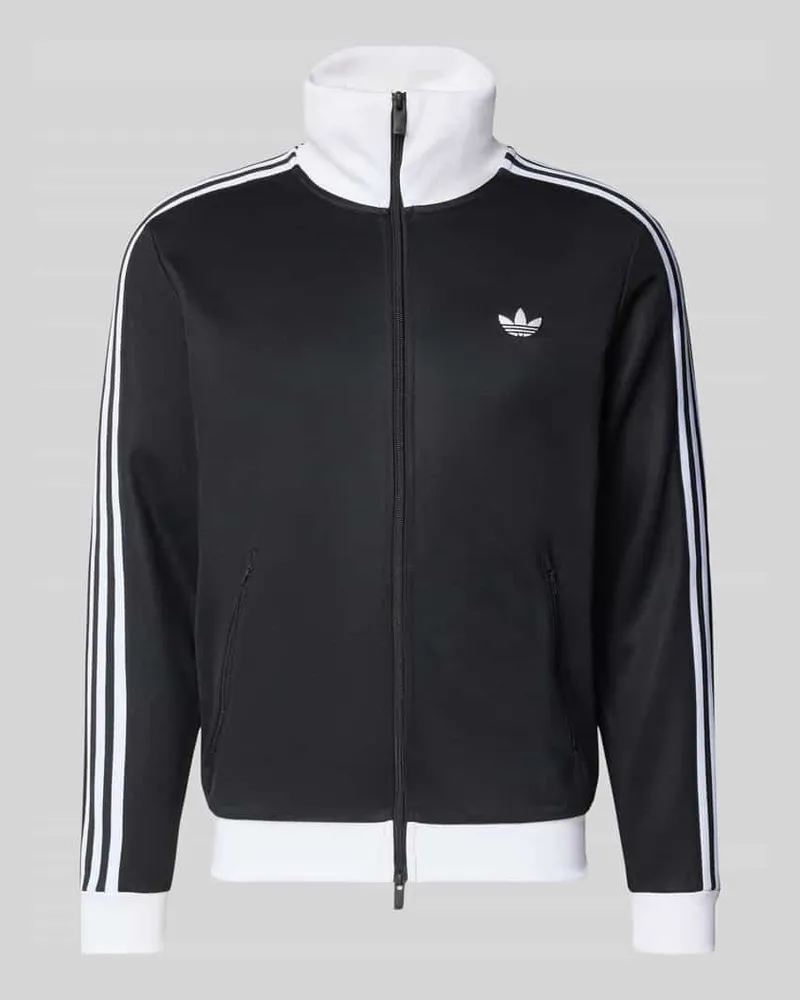adidas Regular Fit Trainungsjacke mit Stehkragen Modell 'Classic Black